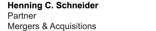 Henning C. Schneider Partner Mergers & Acquisitions