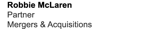 Robbie McLaren Partner Mergers & Acquisitions