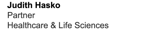 Judith Hasko Partner Healthcare & Life Sciences