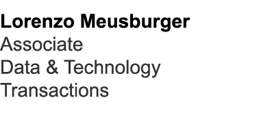 Lorenzo Meusburger Associate Data & Technology Transactions