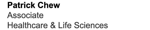 Patrick Chew Associate Healthcare & Life Sciences