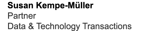 Susan Kempe M ller Partner Data & Technology Transactions