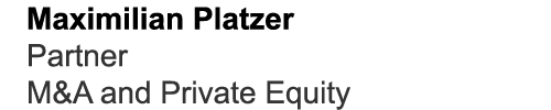 Maximilian Platzer Partner M&A and Private Equity