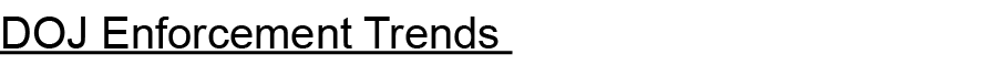 DOJ Enforcement Trends 