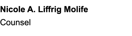 Nicole A. Liffrig Molife Counsel