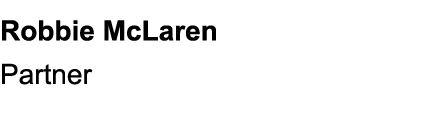 Robbie McLaren Partner