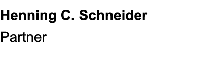 Henning C. Schneider Partner