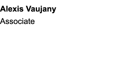 Alexis Vaujany Associate