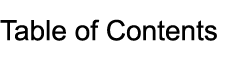 Table of Contents
