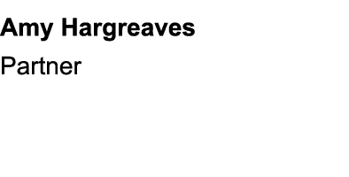 Amy Hargreaves Partner