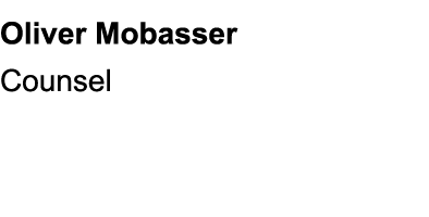 Oliver Mobasser Counsel