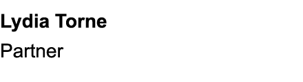 Lydia Torne Partner