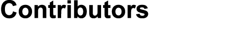 Contributors 
