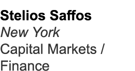 Stelios Saffos New York Capital Markets / Finance