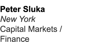 Peter Sluka New York Capital Markets / Finance