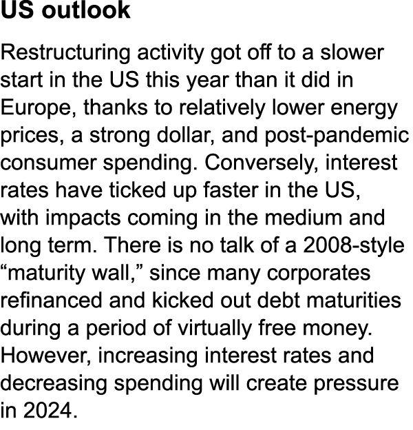 US outlook Restructuring activity got off to a slower start in the US this year than it did in Europe, thanks to rela...