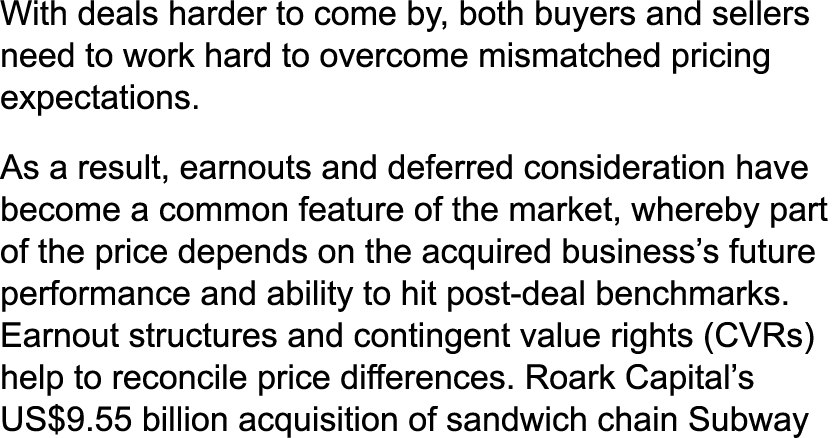 With deals harder to come by, both buyers and sellers need to work hard to overcome mismatched pricing expectations. ...