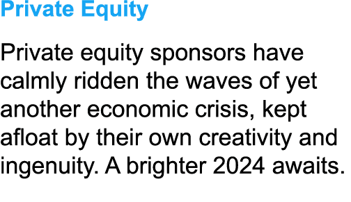 Private Equity Private equity sponsors have calmly ridden the waves of yet another economic crisis, kept afloat by th...