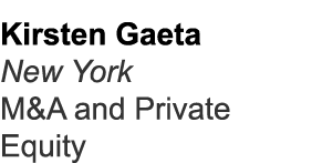 Kirsten Gaeta New York M&A and Private Equity