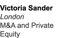Victoria Sander London M&A and Private Equity