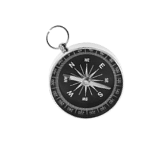Compass on a white background