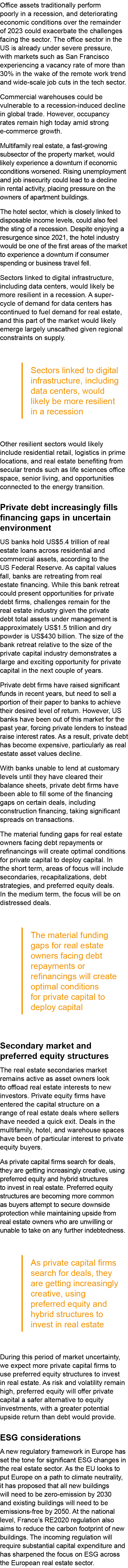 Office assets traditionally perform poorly in a recession, and deteriorating economic conditions over the remainder o...