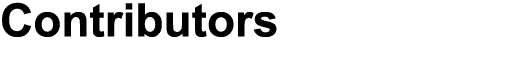 Contributors 