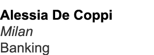 Alessia De Coppi Milan Banking