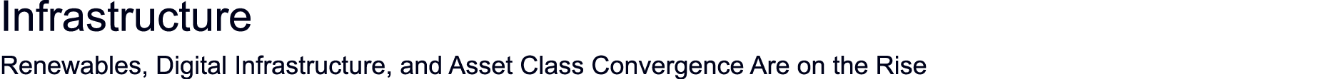 Infrastructure Renewables, Digital Infrastructure, and Asset Class Convergence Are on the Rise